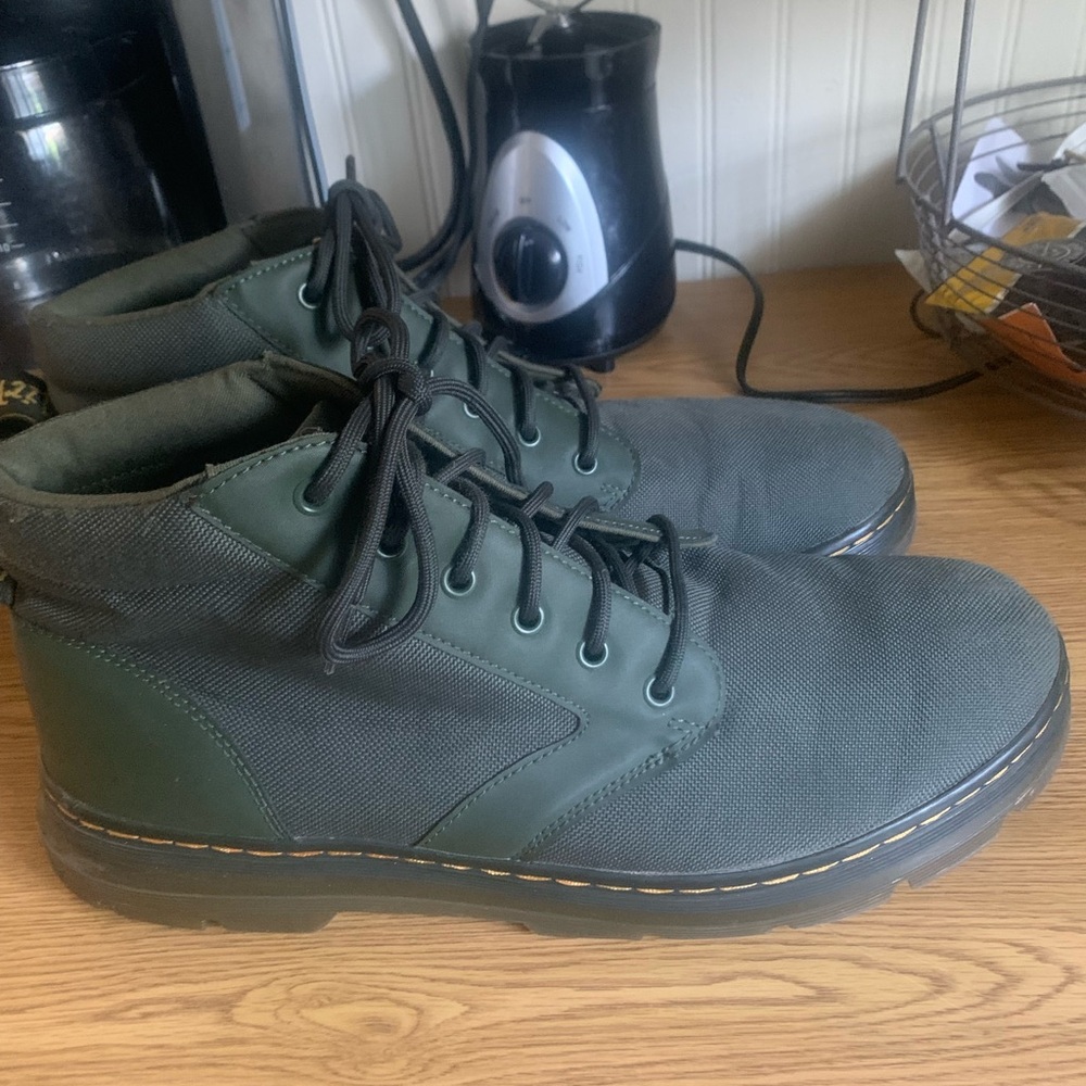 Dr. Martens Forest Green Canvas Boots